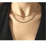 18K Gold Black Diamonds Necklace GPD167