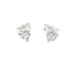 18K Gold Diamond Stud Earrings GED087W