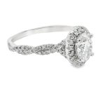 18K Gold Diamond Engagement Ring GRS011