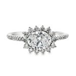 18K Gold Diamond Engagement Ring GRS012