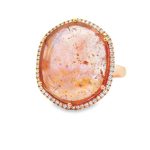 18K Gold Diamond Sapphire Ring GRD019