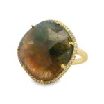 18K Gold Diamond Sapphire Ring GRD021