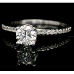 18K Gold Engagement Diamond Ring GRS025