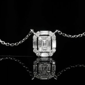 18K Gold Diamond Necklace GPD019