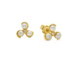 9K Gold Pearl Earrings GE155