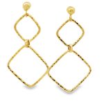 18K Gold Dangle Earrings GE036