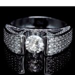 Magnificent Pavé Diamond Statement Ring - 18K White Gold