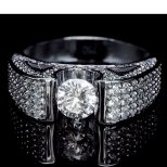 Magnificent Pavé Diamond Statement Ring - 18K White Gold
