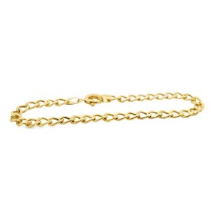 18K Gold Curb Bracelet GB027