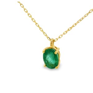 18K Gold Emerald Necklace GP037