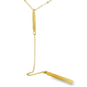 18K Gold Lariat Necklace GP040