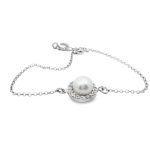 silver bracelet with pearl