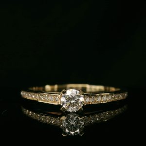 18K Gold Diamond Engagement Ring GRS034Y