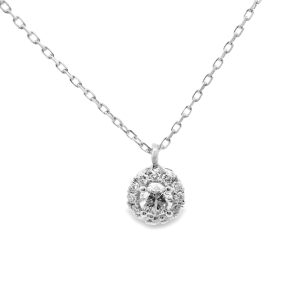 18K Gold Diamond Necklace GPD024W