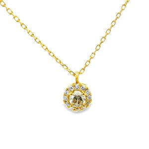 18K Gold Diamond Necklace GPD024