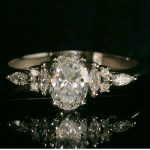 Radiant Oval Cut Certified Diamond Ring in 18K Gold