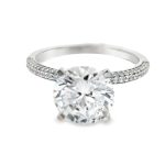 18K Gold Cubic Zirconia Engagement Ring GR177
