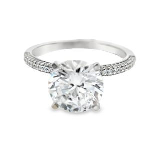 18K Gold Cubic Zirconia Engagement Ring GR177