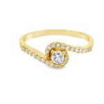 18K Gold Diamond Engagement Ring GRS035Y