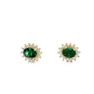 9K Gold Stud Earrings GE066