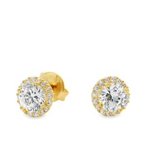 9K Gold Stud Earrings GE065