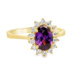 9K Gold Cubic Zircons Ring GR026