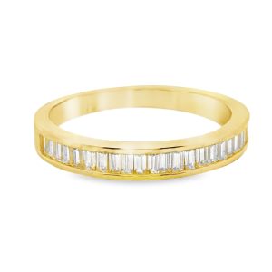 9K Gold Cubic Zircons Eternity Ring GR028