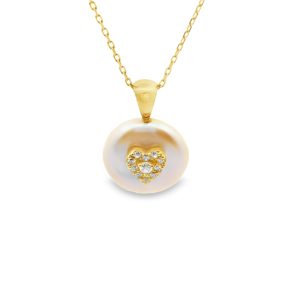 9K Gold Pearl Necklace GP045