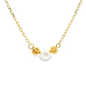 9K Gold Pearl Necklace GP044