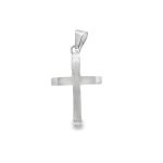 Minimalist Brushed 18K Gold Cross Pendant - Matte Finish GC050
