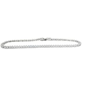 Timeless 9K White Gold Cubic Zirconia Tennis Bracelet GB060