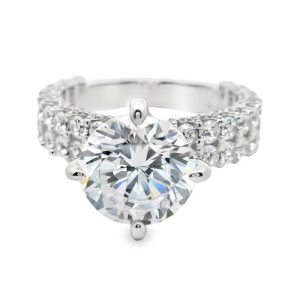 Argento Luxe: Dazzling 3 Carat Round CZ Solitaire Ring SR001