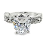 Argento Luxe: Dazzling 3 Carat Oval CZ Solitaire Ring SR004