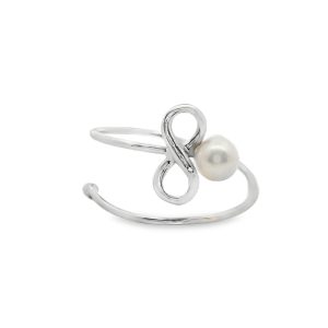 Infinity Knot Pearl Wrap Ring | 925 Sterling Silver SR0090-2