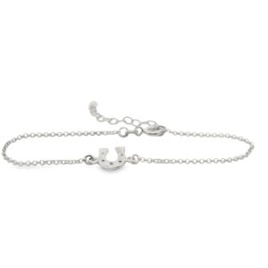 Lucky Horseshoe Charm Bracelet | 925 Sterling Silver SB026-1