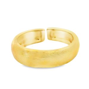 Sterling Silver Hammered Ring with Yellow Gold Plating SR012-1