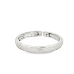 Sterling Silver Hammered Ring with Rhodium Plating SR013-1