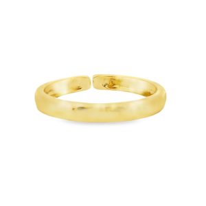Sterling Silver Hammered Ring with Yellow Gold Plating SR013