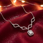 Flowing Diamond Link Necklace in 14K White Gold | GPD040