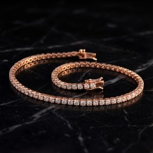 Timeless 14K Rose Gold Diamond Tennis Bracelet | GBD042