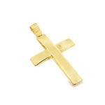 9K Yellow Gold Cross Pendant - Classic Polished Finish GC089