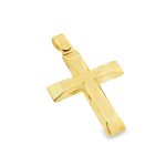 Classic 9K Gold Cross Pendant – Substantial & Polished GC090-2