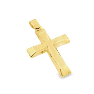 Classic 9K Gold Cross Pendant – Substantial & Polished GC090-2