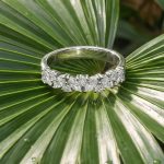 Exquisite 18K White Gold Marquise Diamond Band GRD055