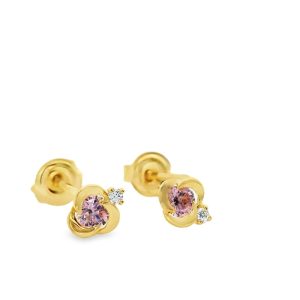 9K Gold Cubic Zirconia Stud Earrings GE104-2