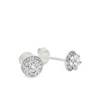 9K Gold Cubic Zirconia Stud Earrings GE105-3