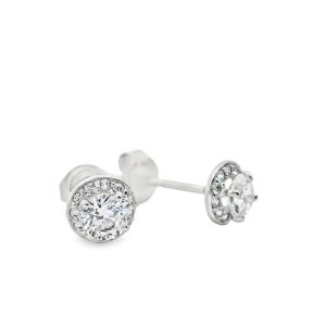 9K Gold Cubic Zirconia Stud Earrings GE105-3