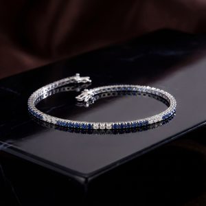 18K Gold Sapphire Tennis Bracelet GBD038-1