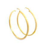 Luxurious 18K Yellow Gold Hoop Earrings GE083