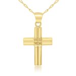 18K Gold Cross Pendant GC042Y